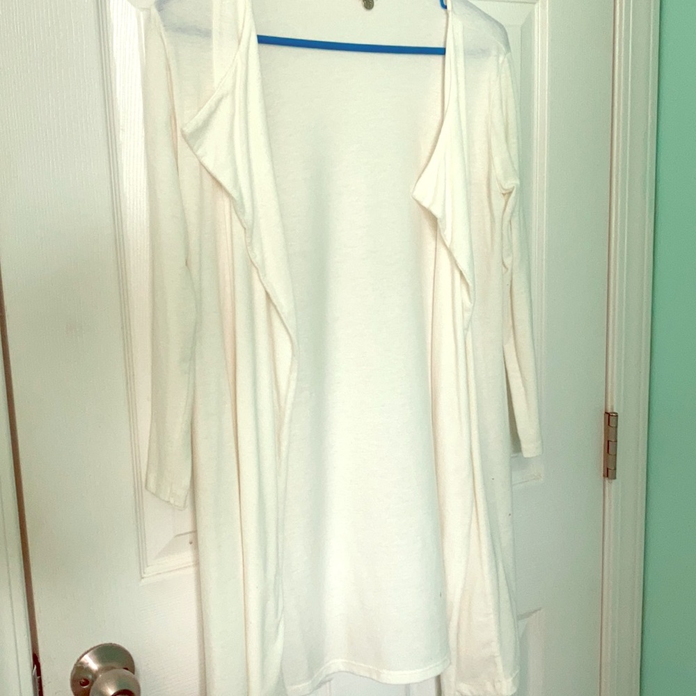 Thin white cover up for a dress